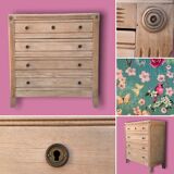 Parisian art deco chest of drawers raw wood