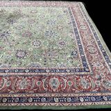 Large emerald Tabriz Persian rug 520x350 cm