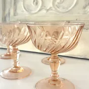 Champagne glasses – Vintage French Glass Set of 4