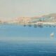 Grande gouache napolitaine : Vue de Naples. XIXè. Giuseppe Scoppa (attr.)