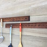 Solid oak workshop coat rack