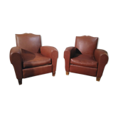 Paire de fauteuils club moustache 1940