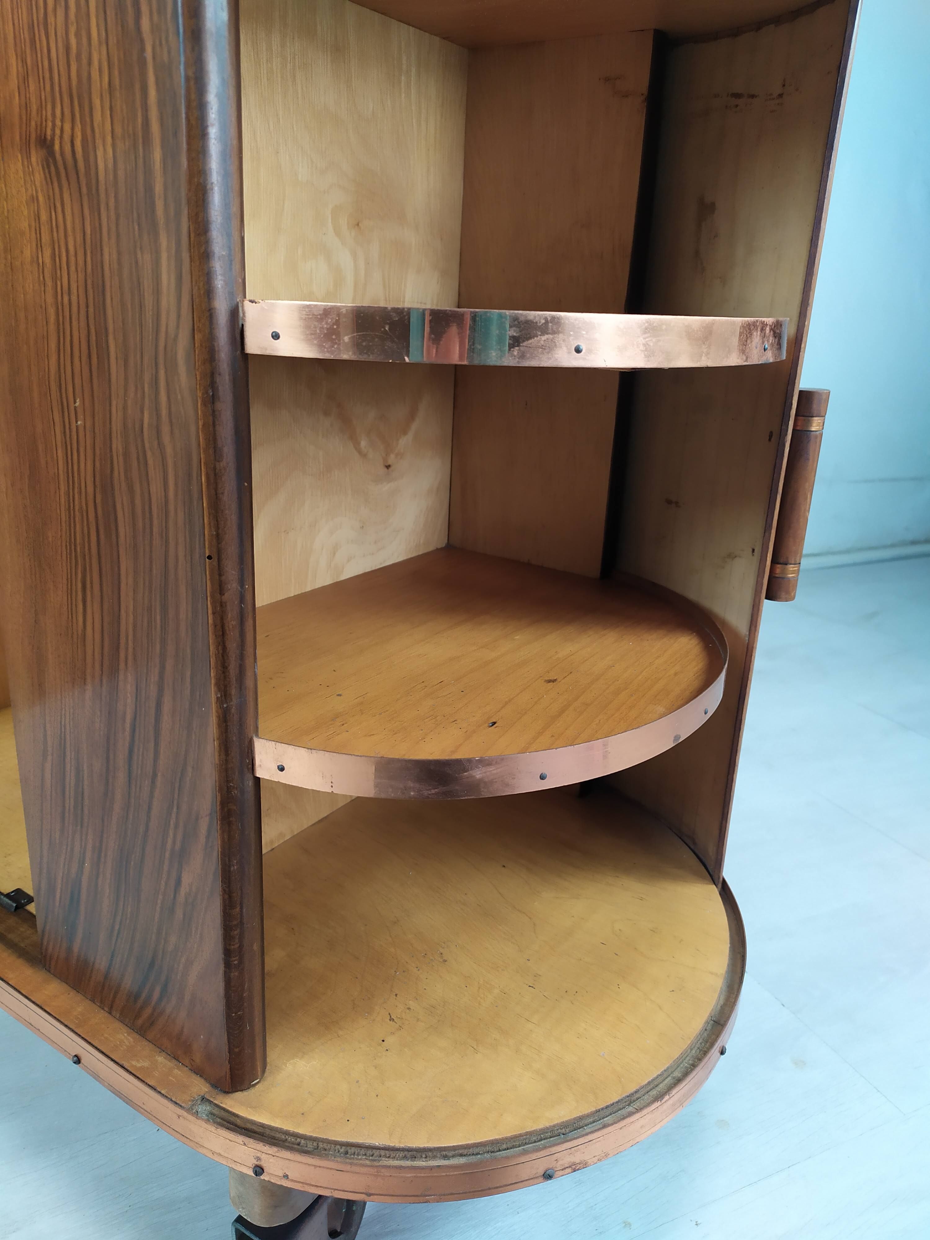 Rolling service art deco bar