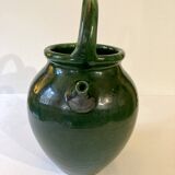 Emerald green glazed terracotta goat jug