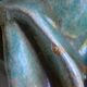 Surreal ceramic sculpture in relief signed to be identified.