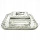 Art deco sardine container, silver-plated brass, crystal, belgium, 1930s