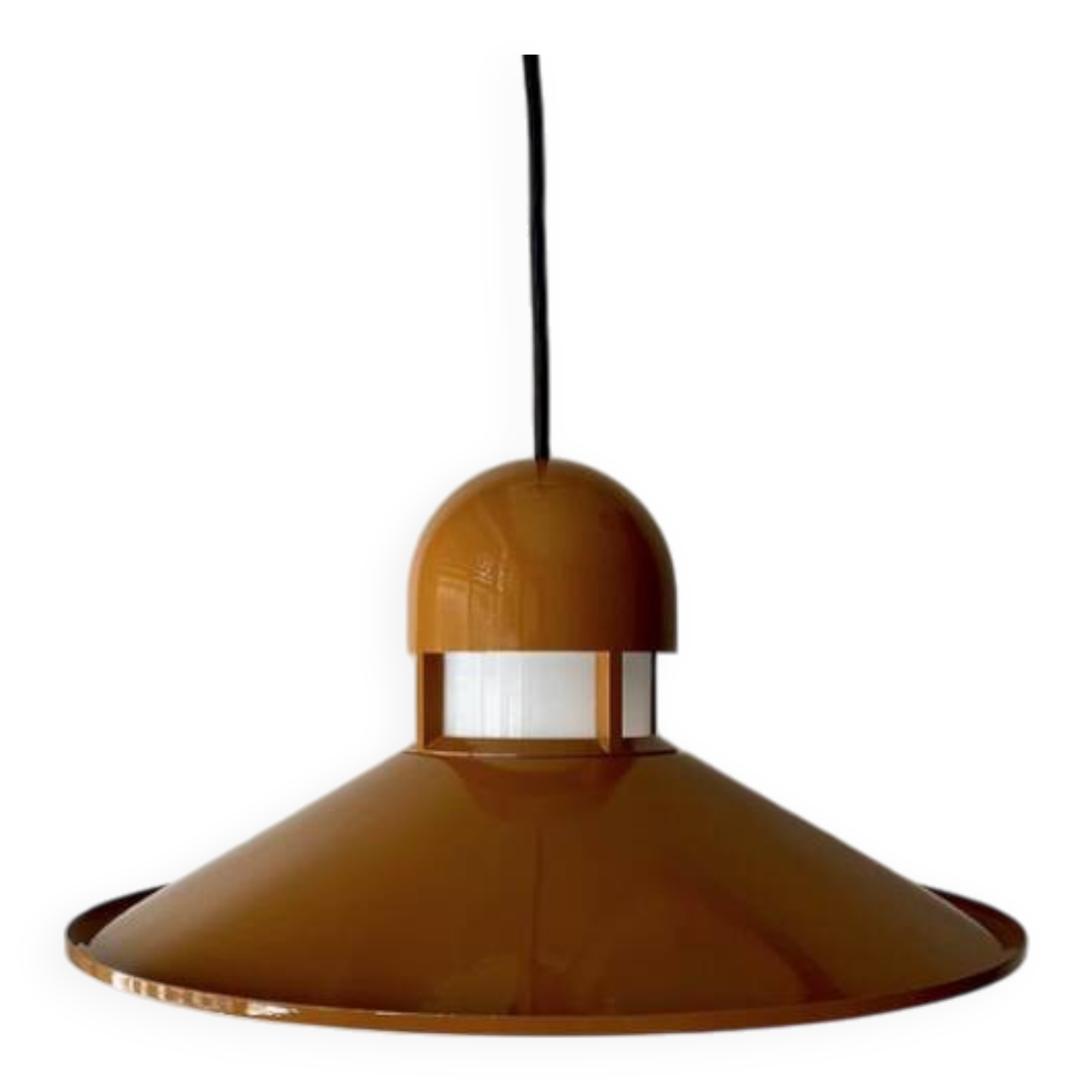 Pair of Industrial hanging lamps by Glashütte Limburg, factory lamp, loft, 1960s modernist, set of 2