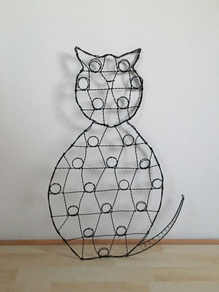 Photo holder or wire card holder "Cat"