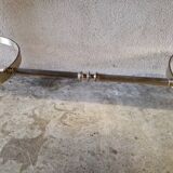 Brass coffee table with Alpine green veined marble top - 1960