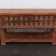 Console coffre en bois