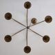 Chandelier in patinated brass of the years 70