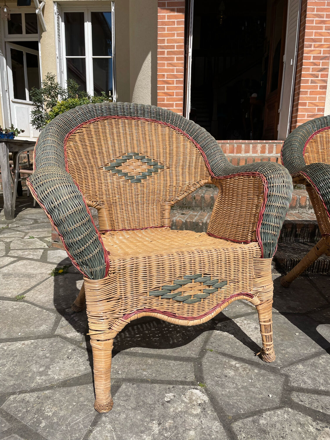 Vintage rattan garden furniture