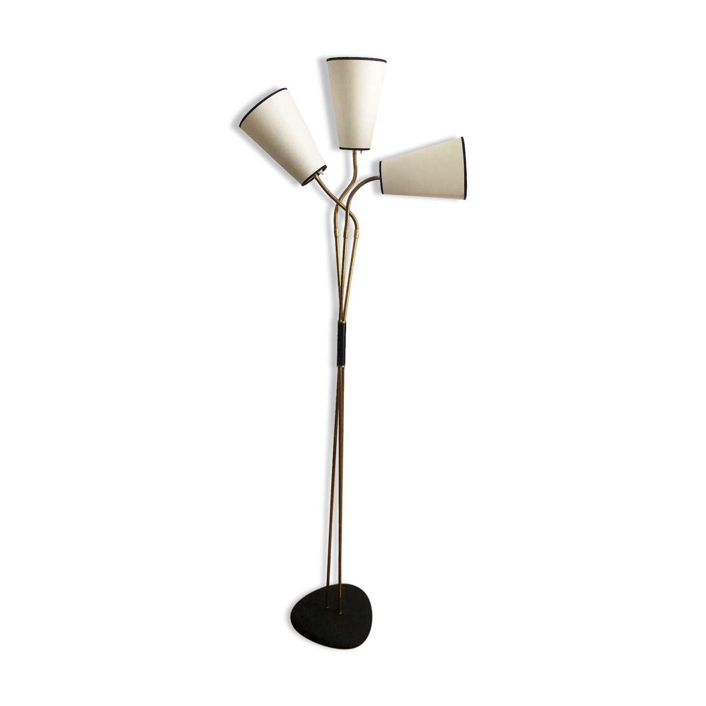 Floor lamp 3 articulated lights 1960