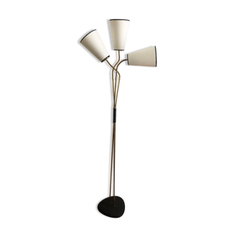 Floor lamp 3 articulated lights 1960