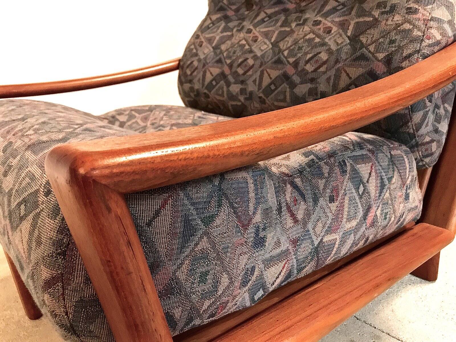 Modernist Teak easy chair from Glostrup, Denmark 1960s
