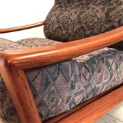 Fauteuil moderniste en teck de Glostrup, Danemark, années 1960