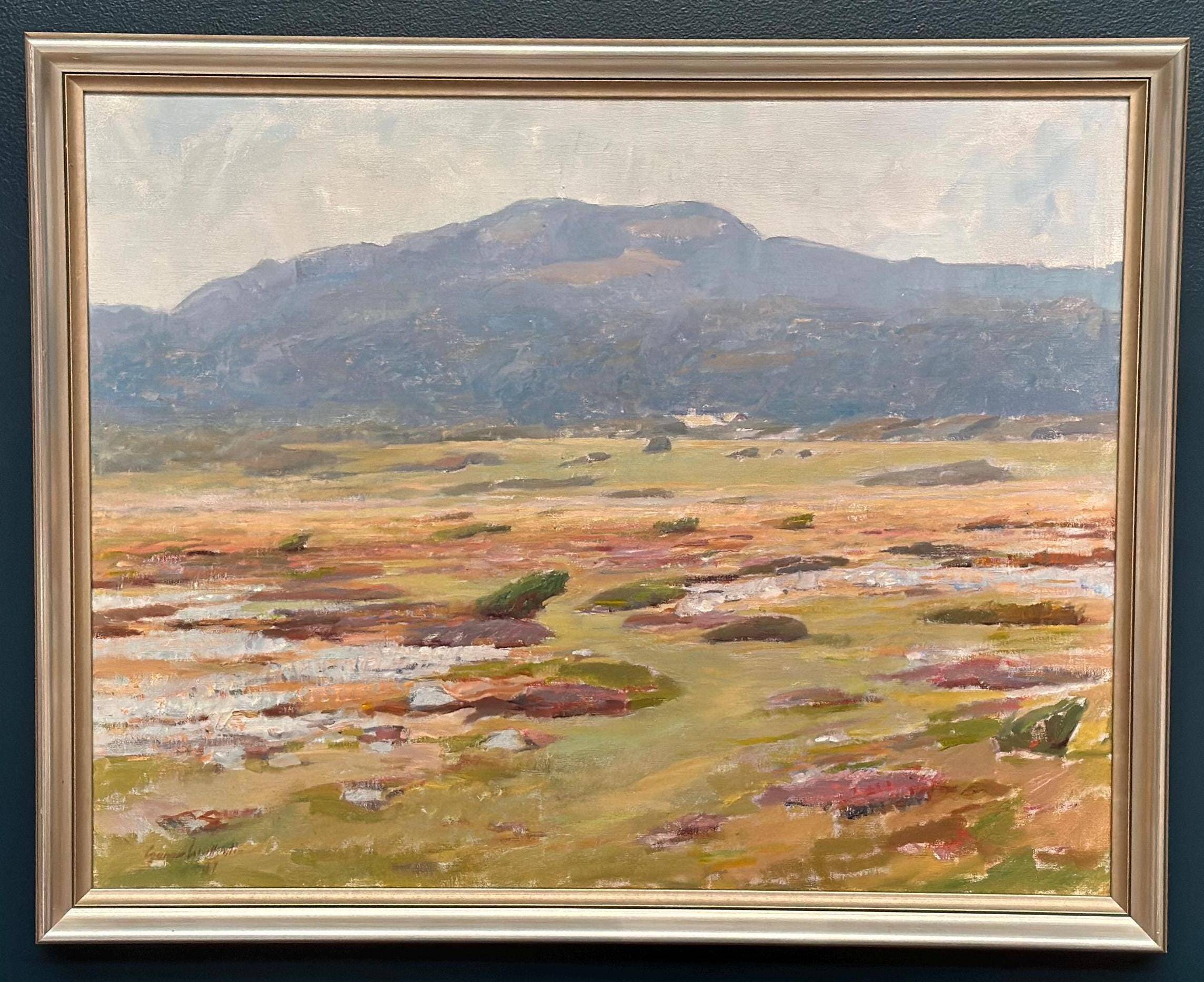 Original Swedish Oil on Canvas – “Landscape” by Gunnar Wallentin – Vintage