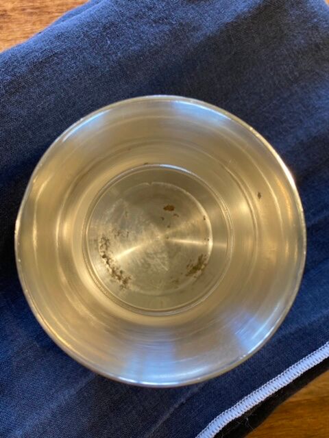 Art Deco-style silver metal timbale