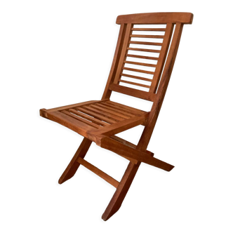 Folding teak children's chair