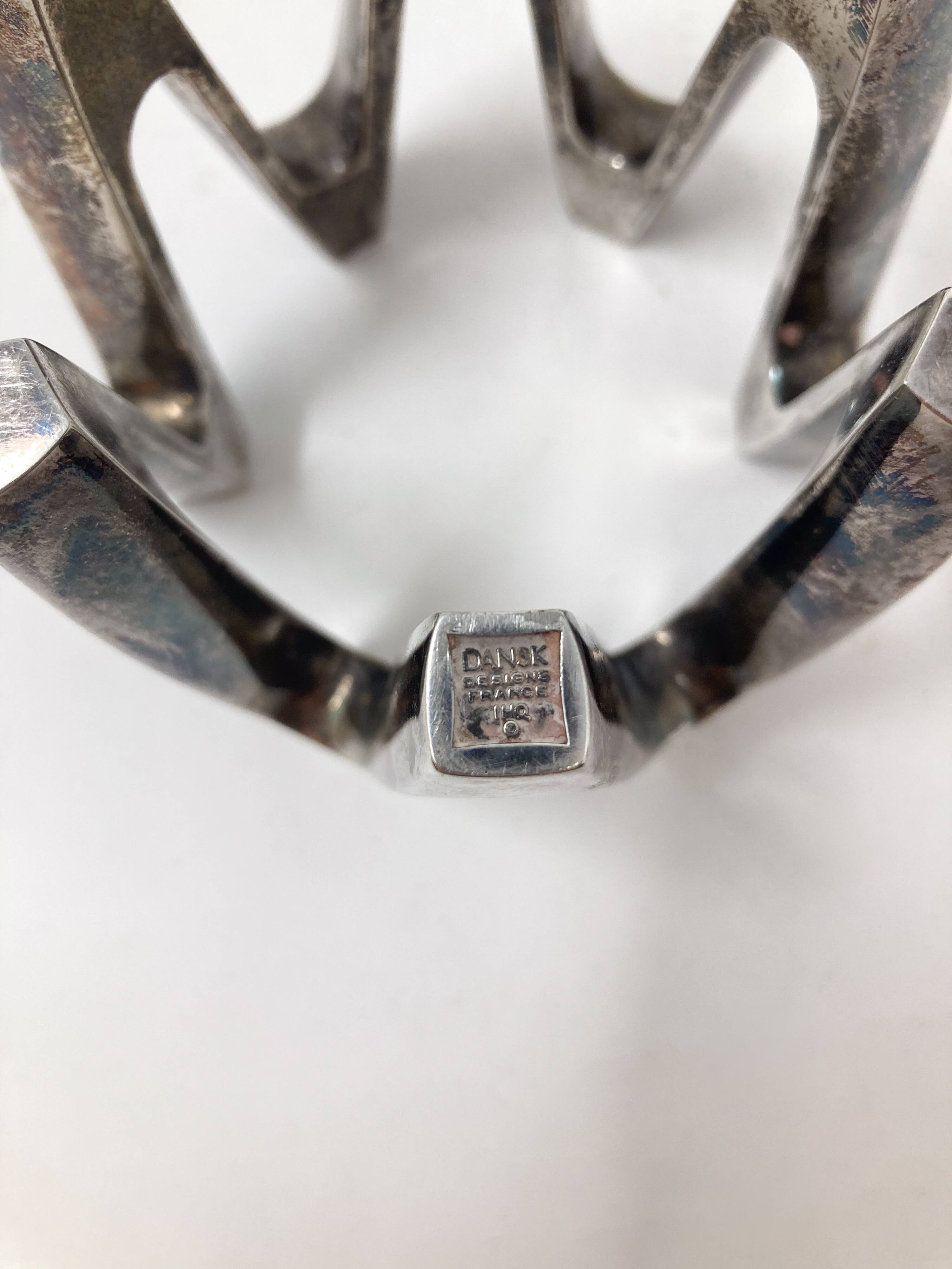 Silvered Metal CandleHolder by Jens Quistgaard, 1970s