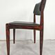 Set of 6 Mid Century Modern chairs in rosewood and leather by Bramin.