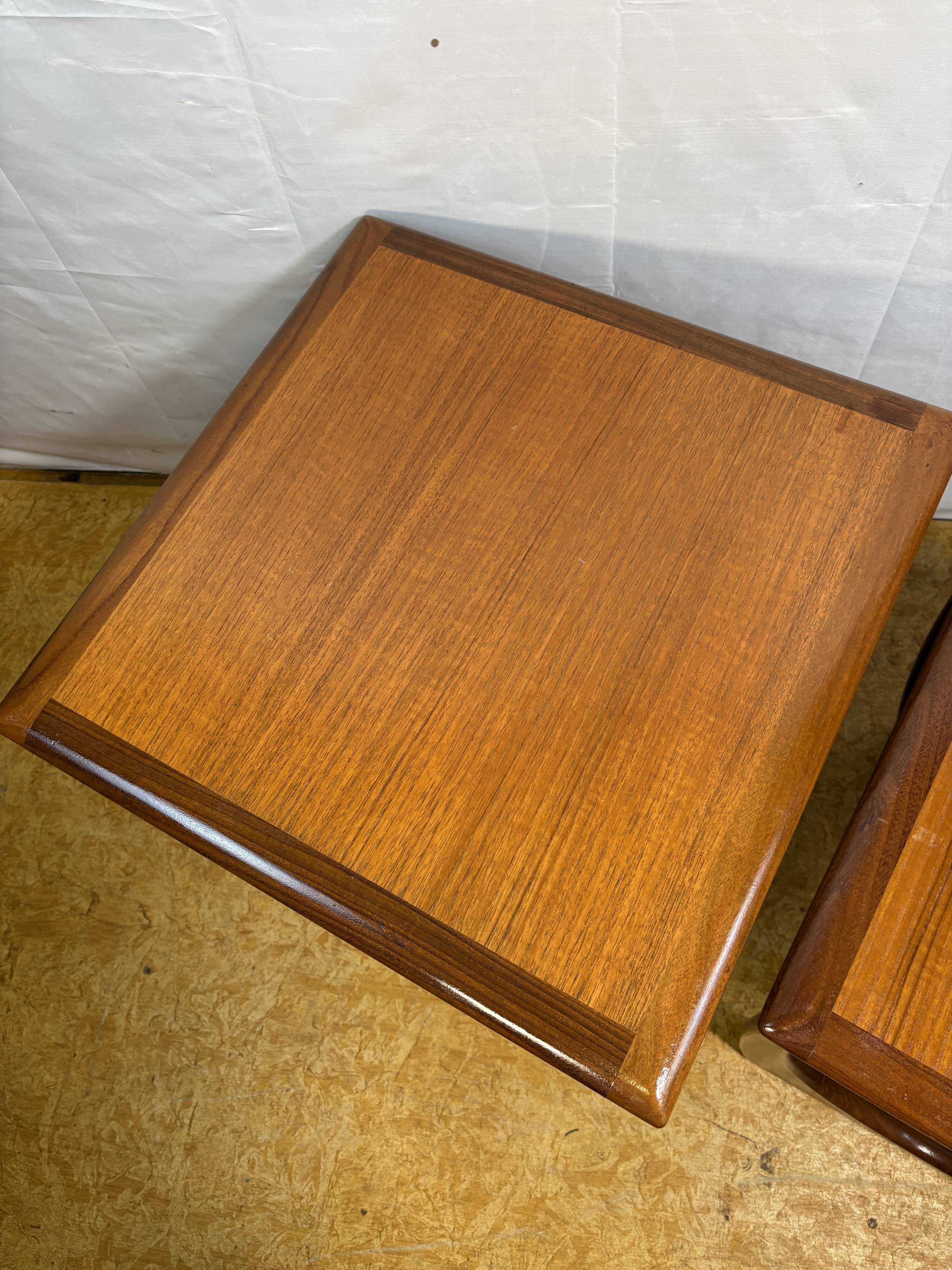 Mid- century retro vintage teak nest of tables by g plan 1960 Danish Design