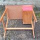 Old wooden children's desk feet vintage compass xxeme