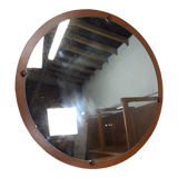 Vintage round wooden mirror mdk