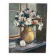 Bouquet in a gold vase, oil on canvas
