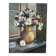 Bouquet in a gold vase, oil on canvas