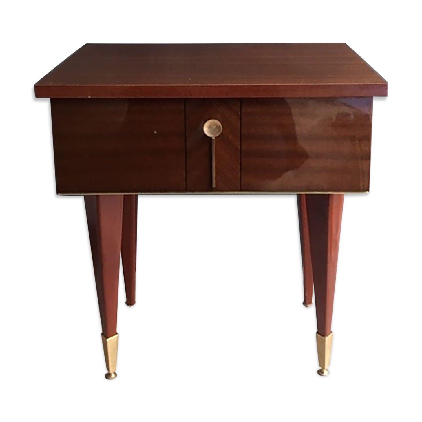 Vintage bedside yellow interior