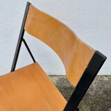 Wooden and metal folding chair