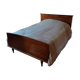 140 cm varnished wood bed from the 1970s