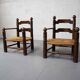 Paire de fauteuils en chêne, années 1940