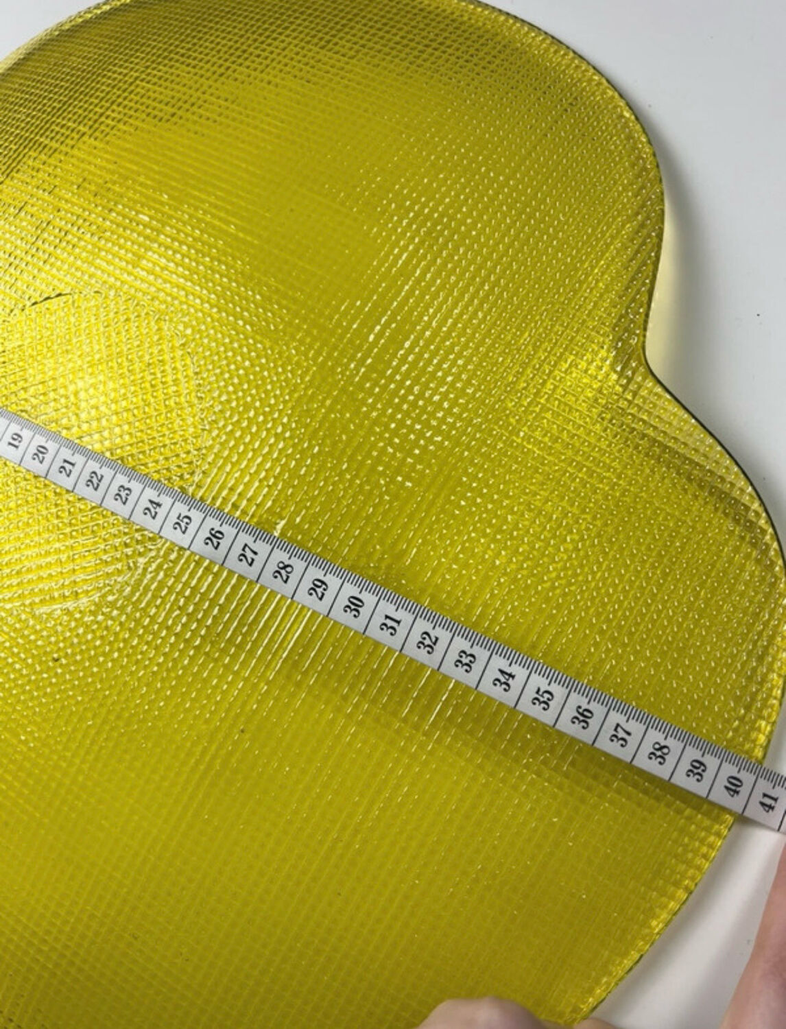 Grand plat jaune transparent Vintage