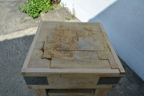 Old butcher block