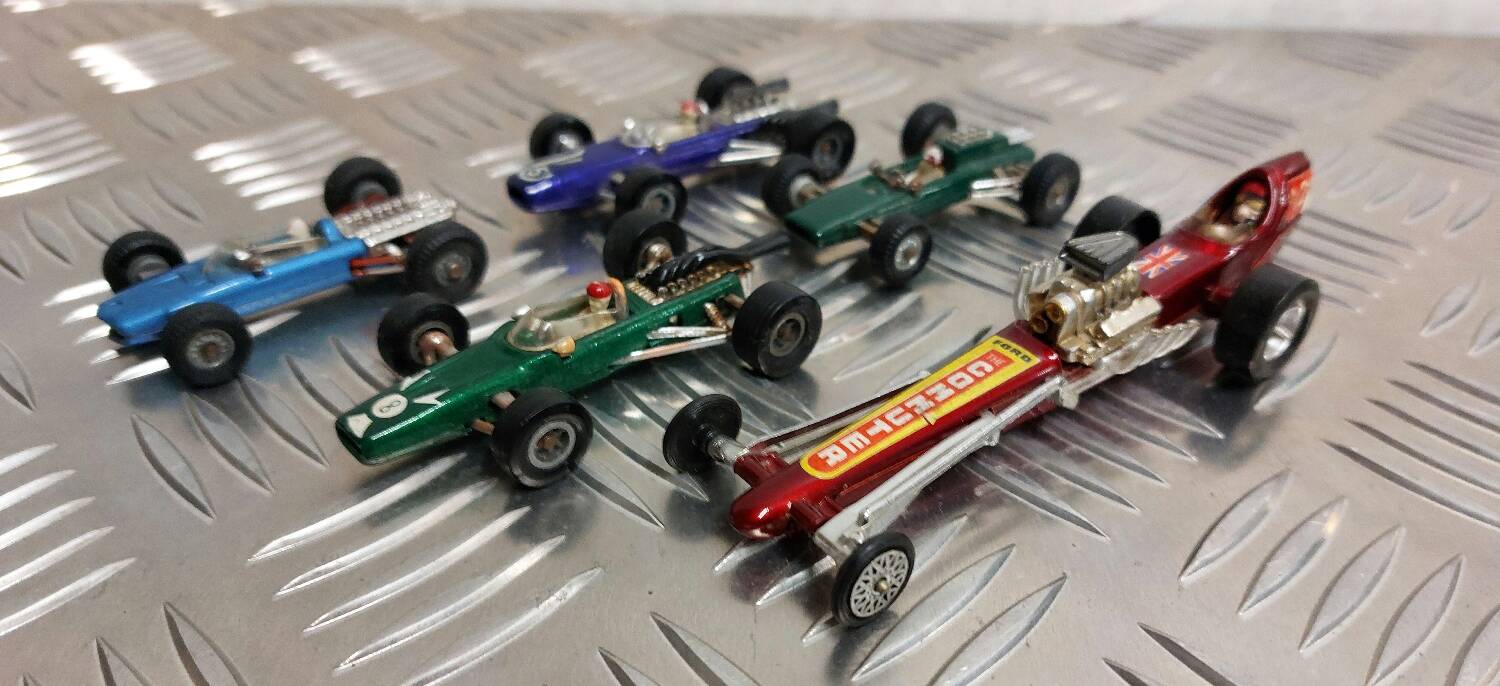 Lot of old vintage racing cars