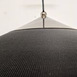 XXL black marmorite saucer suspension, Italy circa 1970.