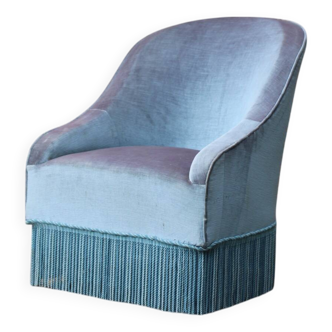 Fauteuil crapaud velours vintage