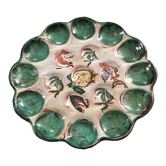 Tripod dish from the 60s for ceramic shellfish or crustaceans