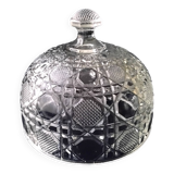 Ancienne cloche à fromage en verre pressé moulé