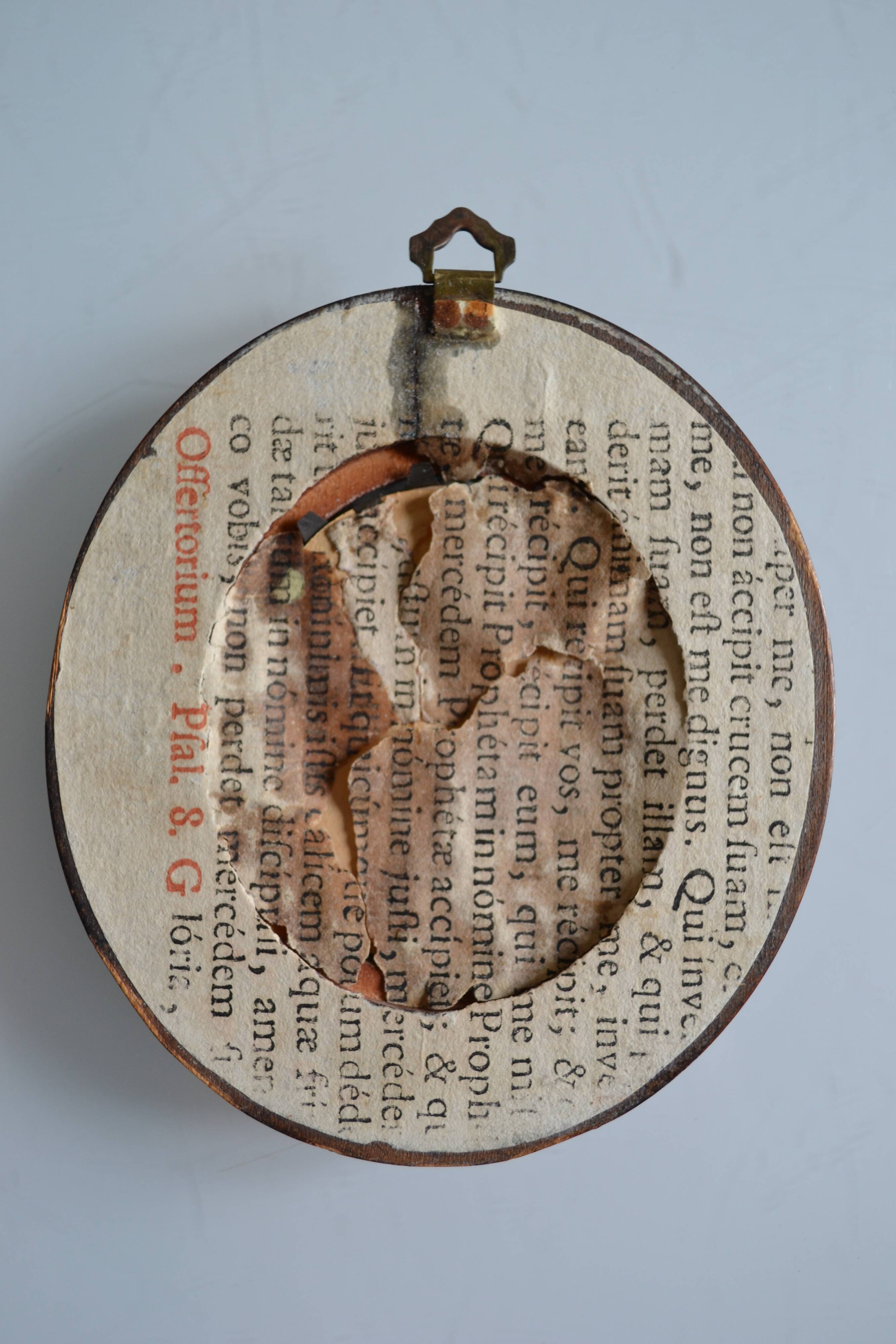 Miniature portrait of a young boy, framed and under glass