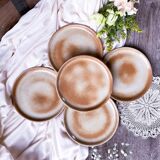 Serving small stoneware dessert plates