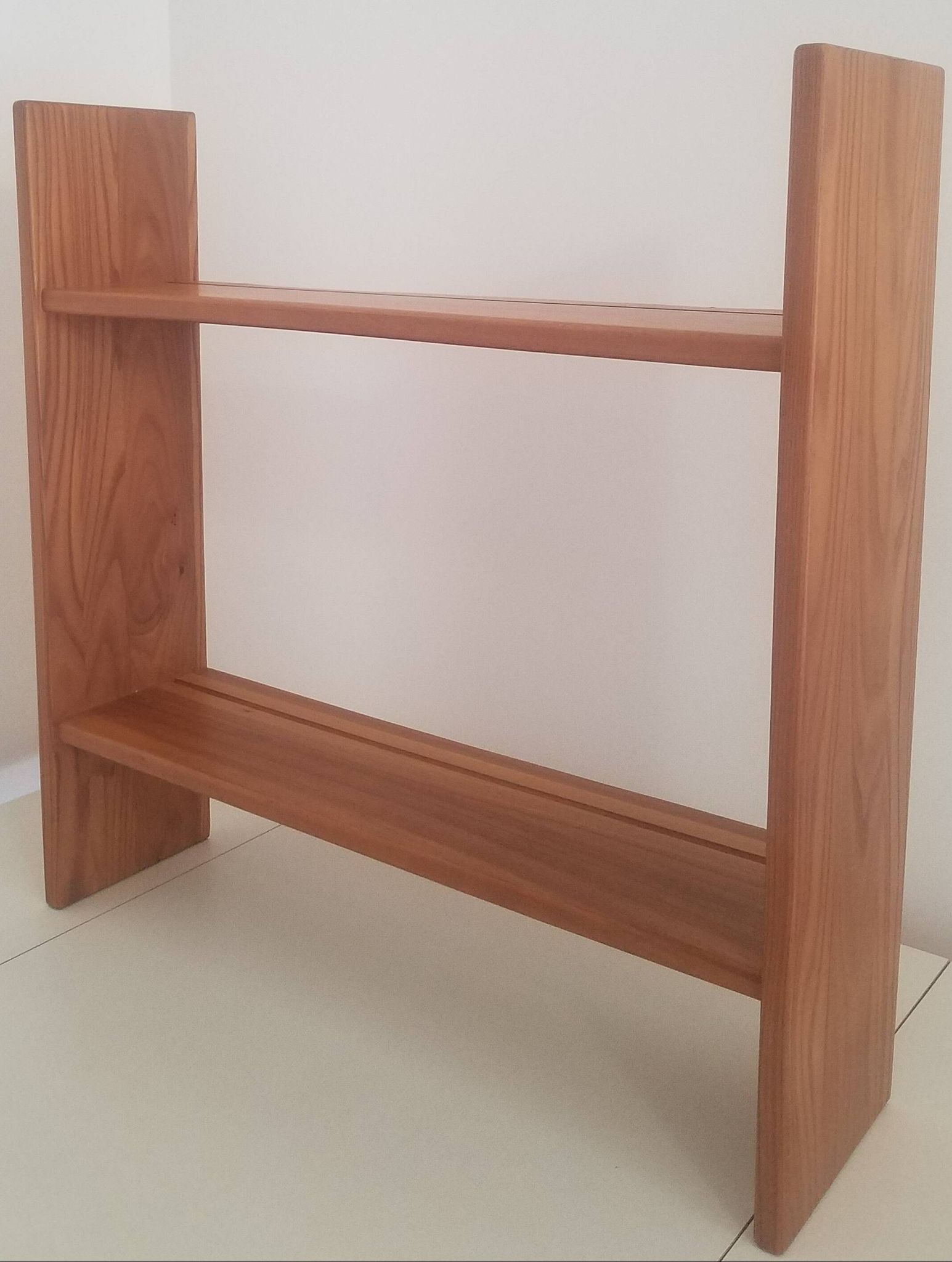 Vintage solid elm shelf