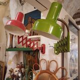 Pair of red and green Hala Zeist wall lights Dutch design 1960