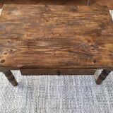 Wooden and turned feet coffee table