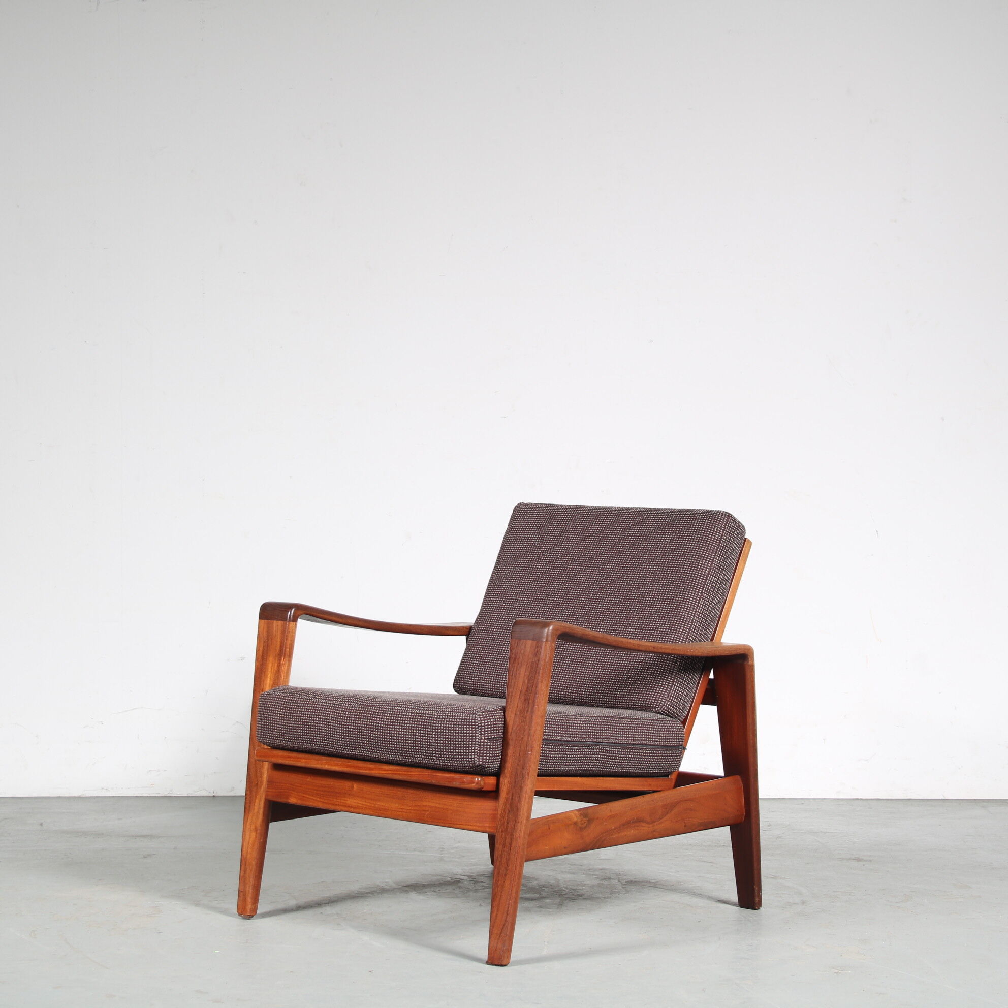 Arne Wahl Iversen lowback chair for Komfort, Denmark 1960