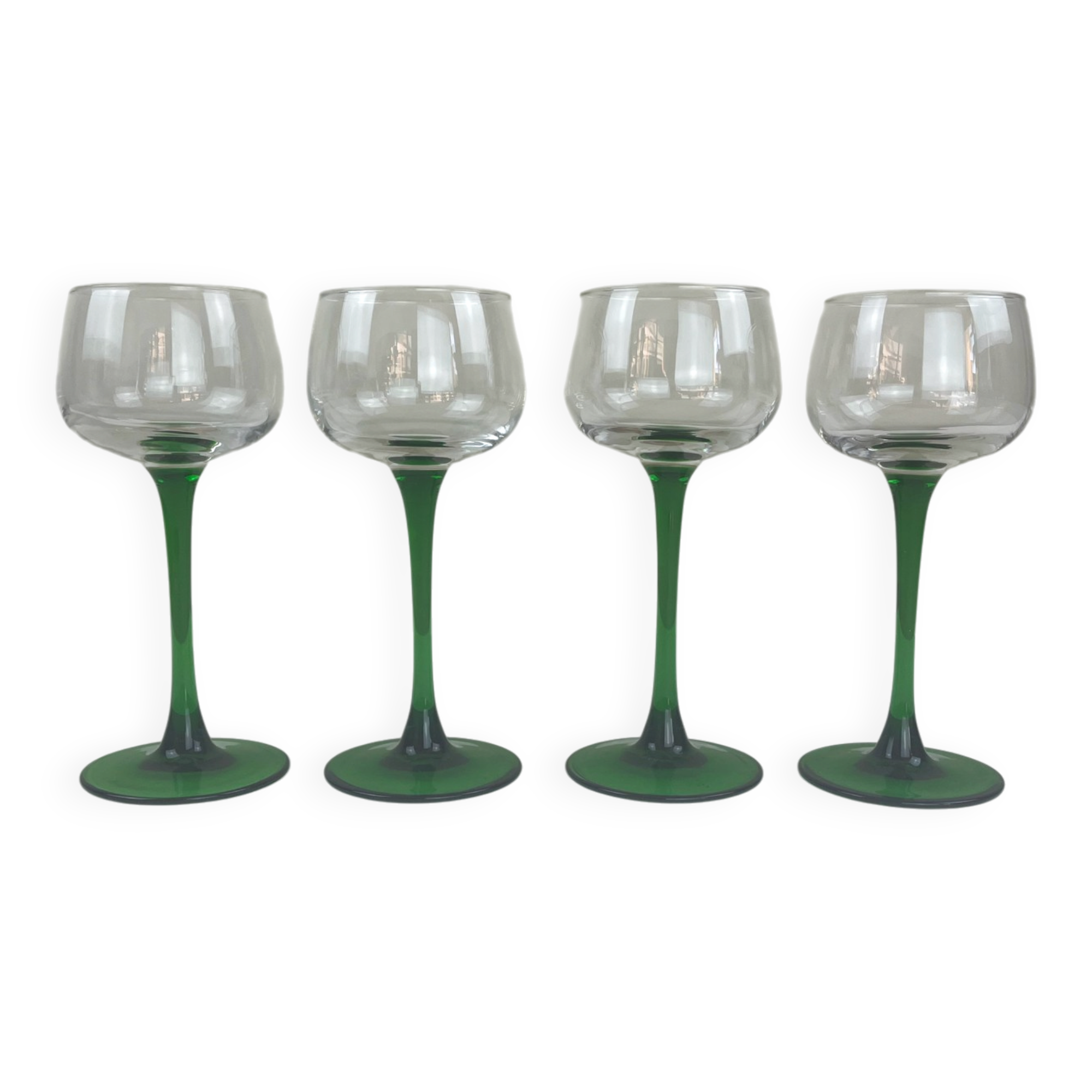 4 vintage glasses