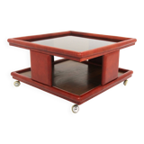 Leather coffee table, Italy, 1970