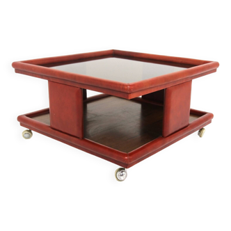 Leather coffee table, Italy, 1970